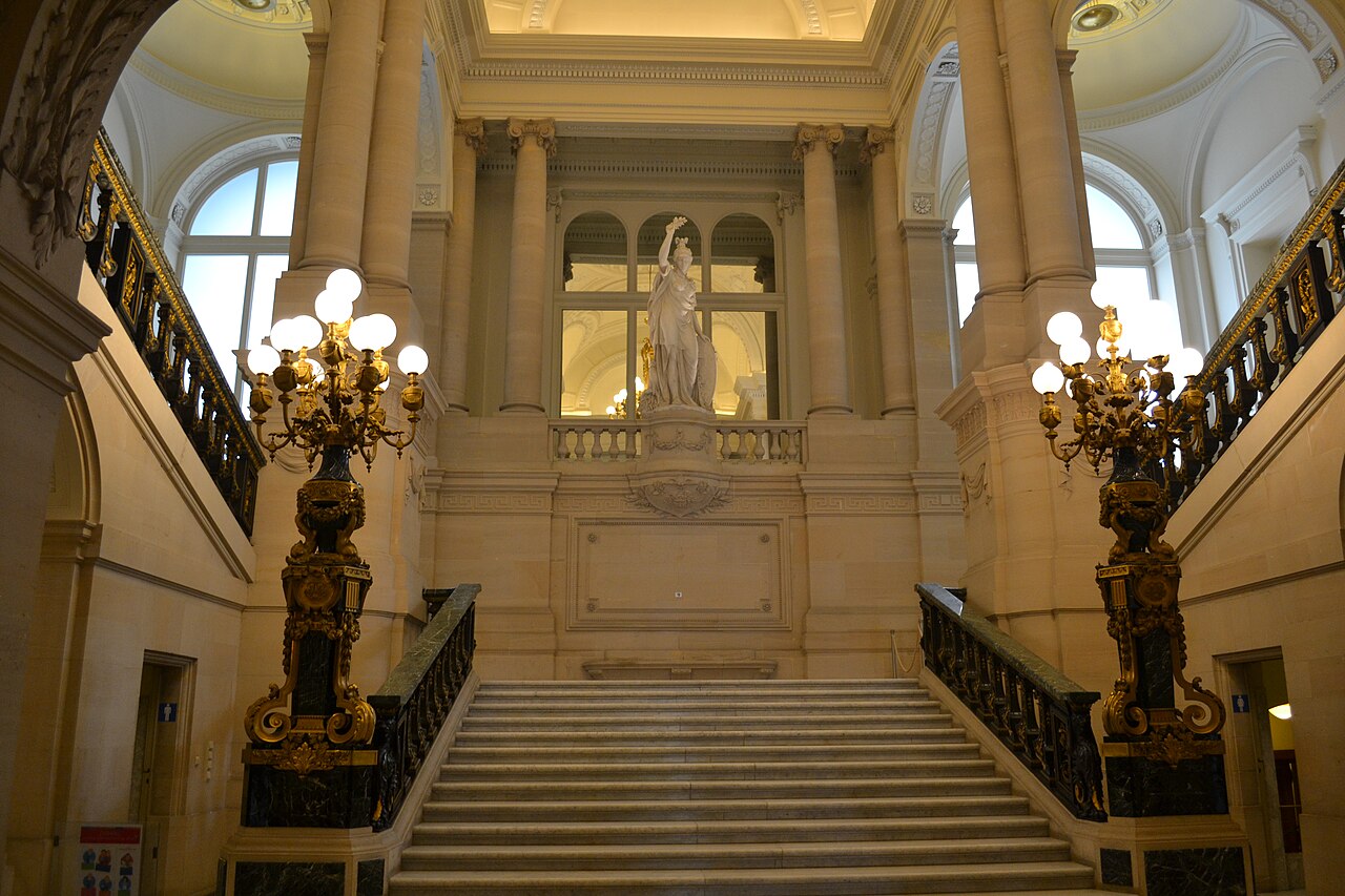The grand main staircase of the palace.