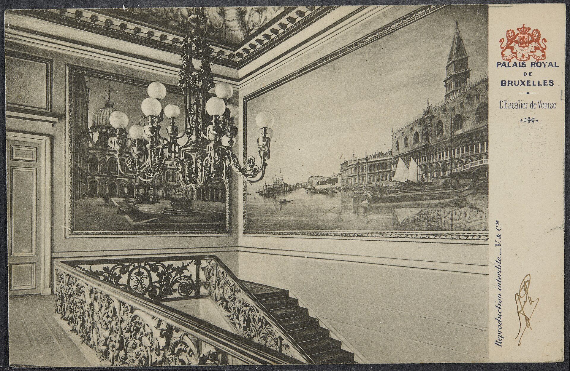 The grand staircase leading to the state rooms