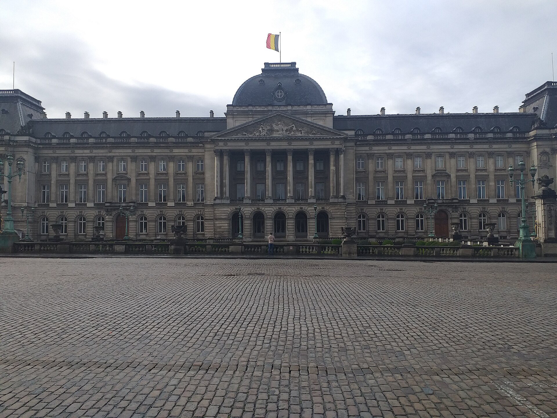 The palace facade in the light of day