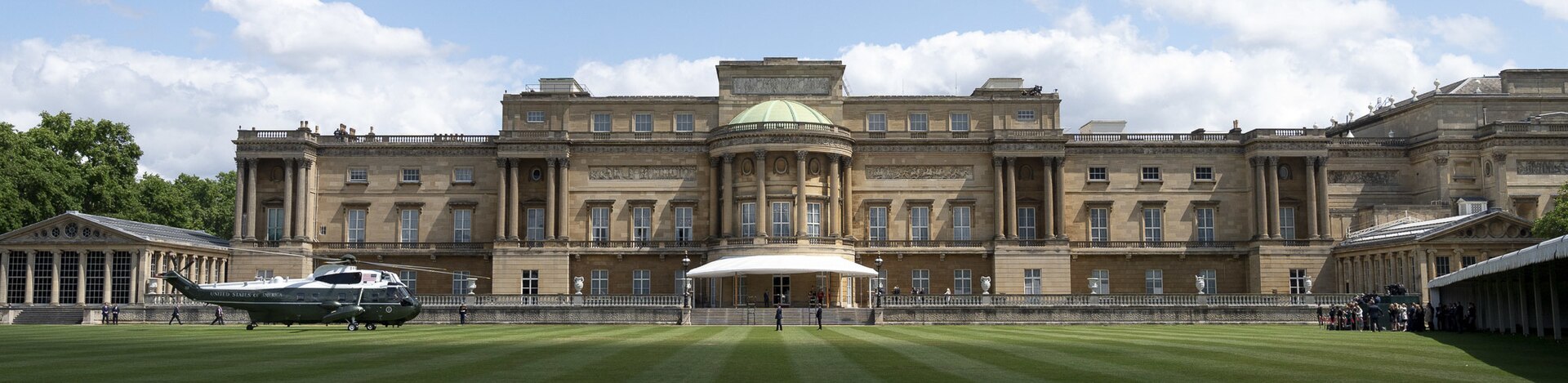 The west facade of Buckingham Palace
