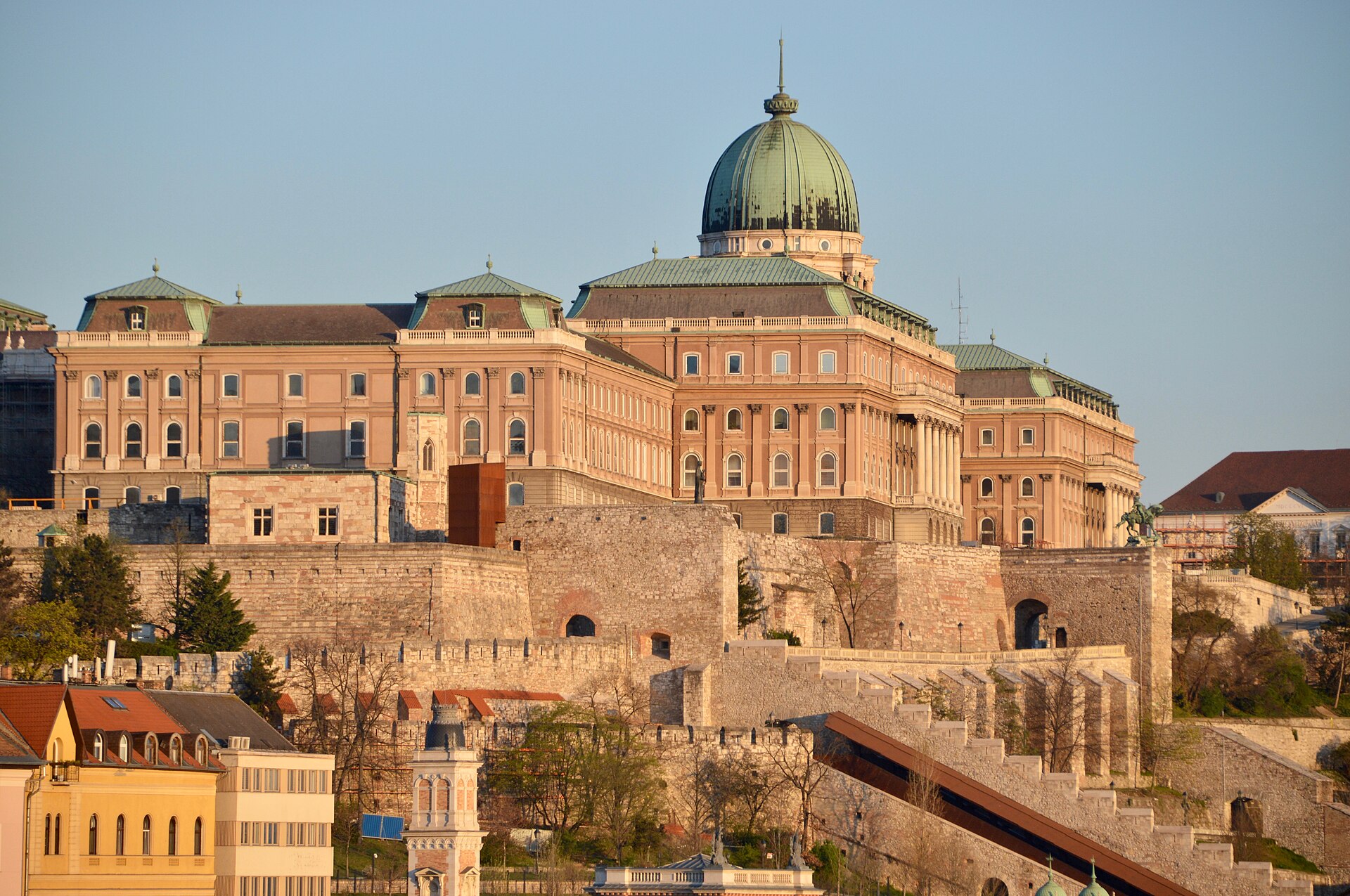 Buda Castle catching the light of the rising sun