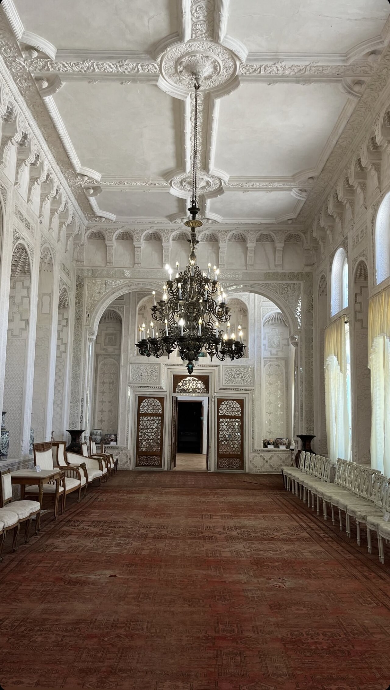 A decorated hall within the summer palace.