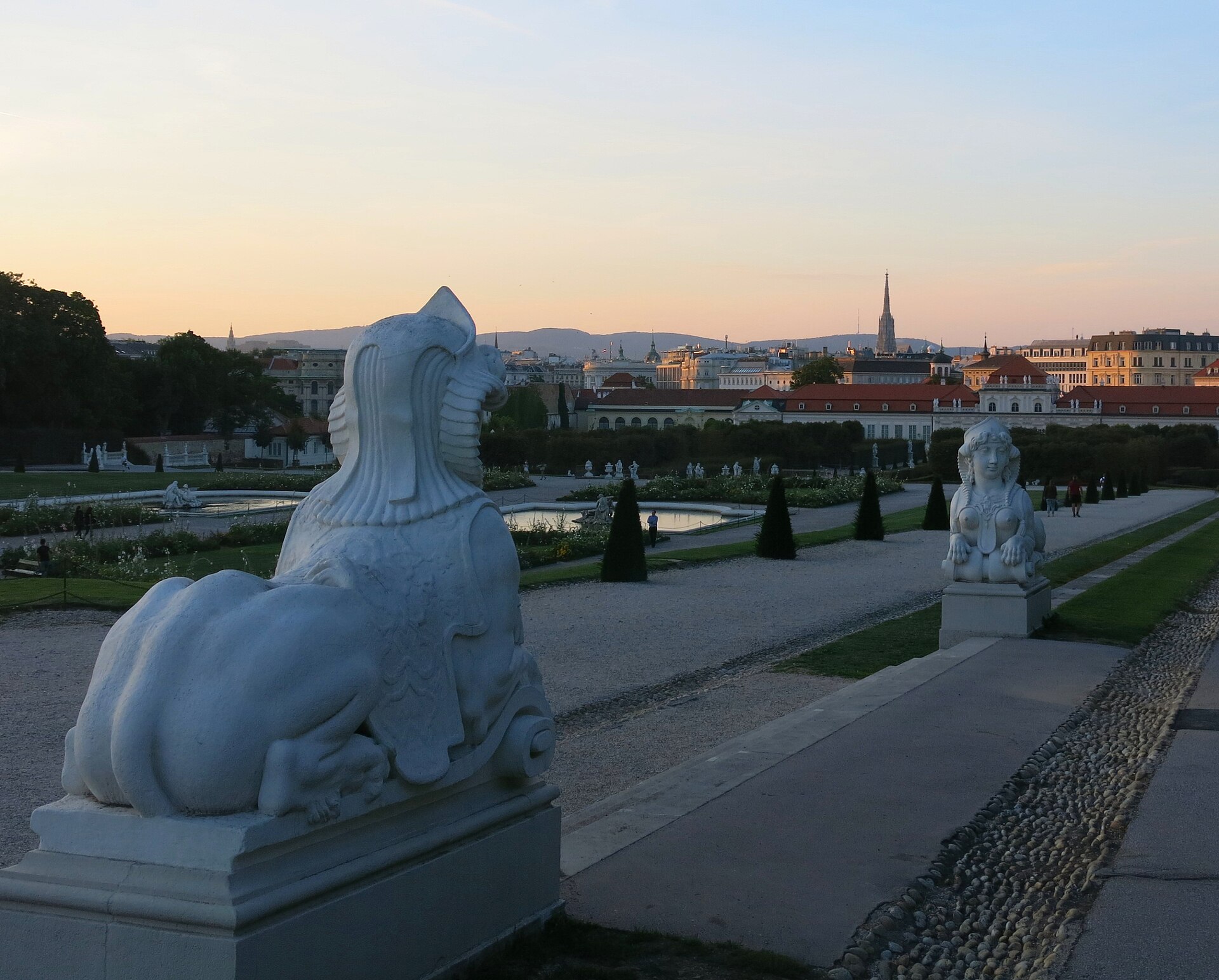 Two palaces linked by a garden form the Belvedere ensemble