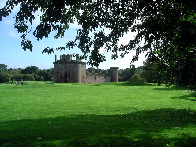 The twin drum towers of the gatehouse, among the finest medieval defences in Scotland