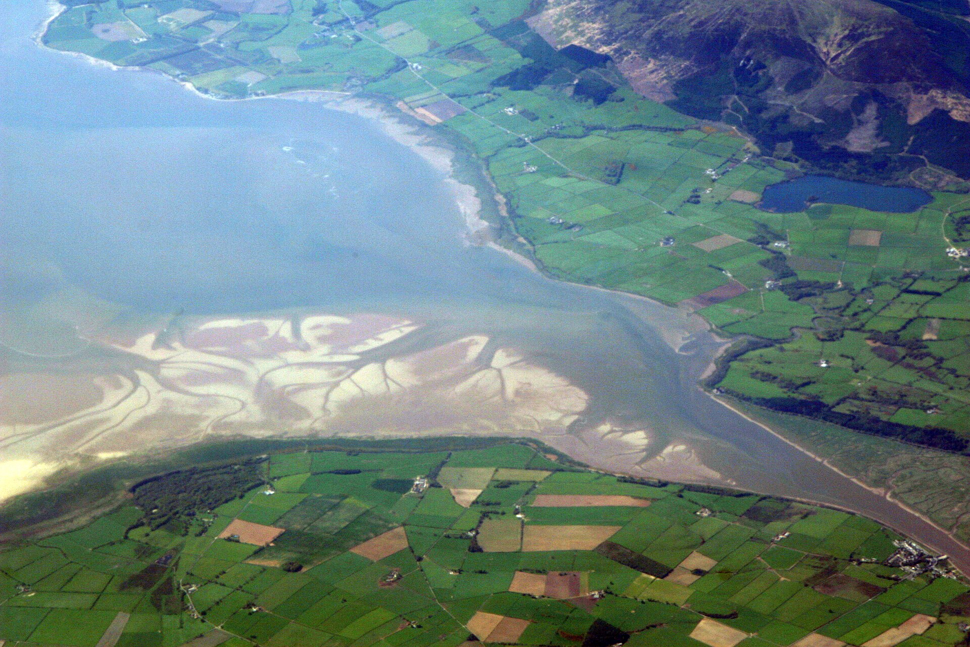 The River Nith estuary near the castle, close to the shores of the Solway Firth