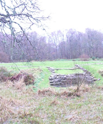 An early view of Caerlaverock Castle and its distinctive moated plan