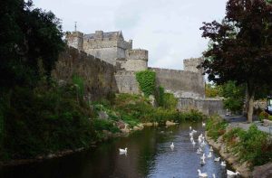 Cahir Castle rising on its rocky island in the River Suir, one of the largest and best-preserved castles in Ireland