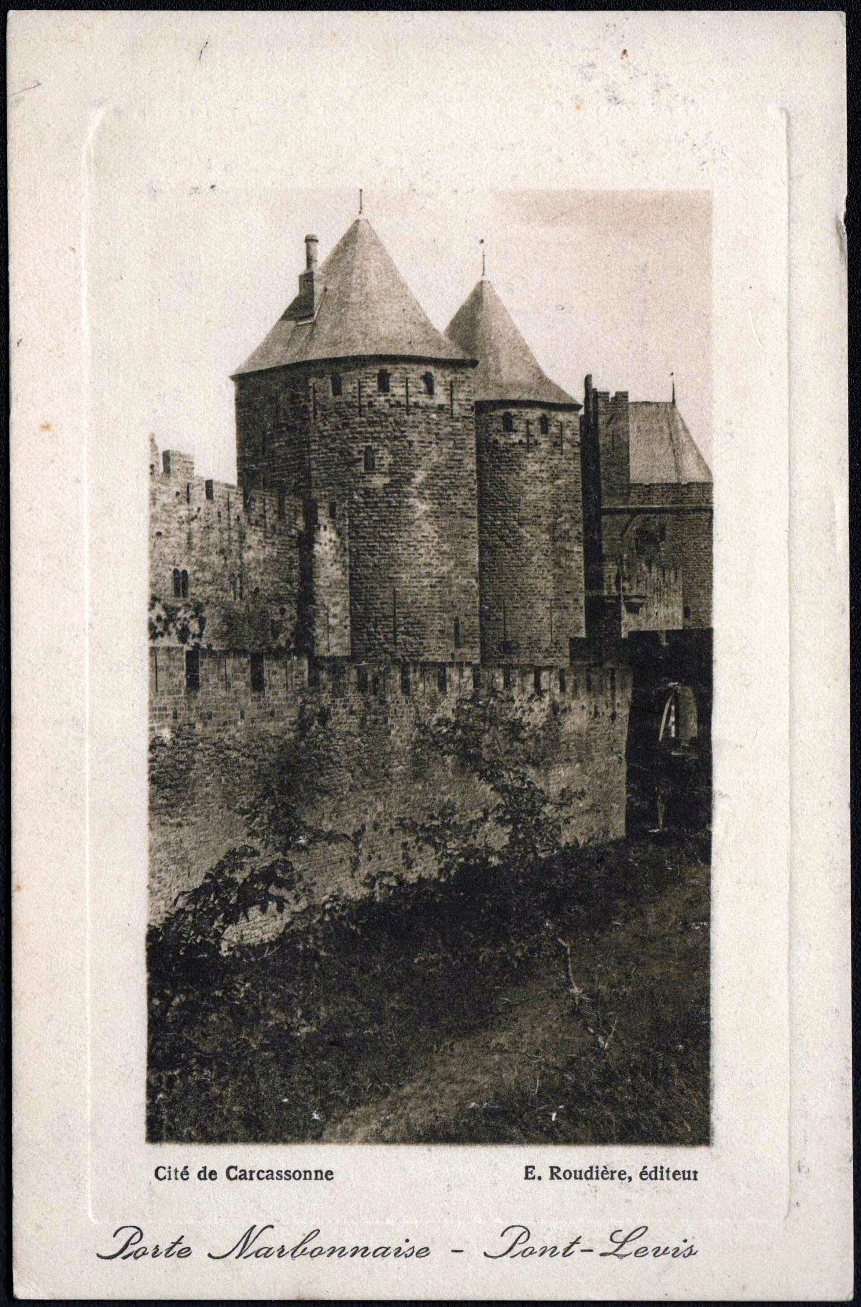 The mighty Narbonne Gate with its drawbridge