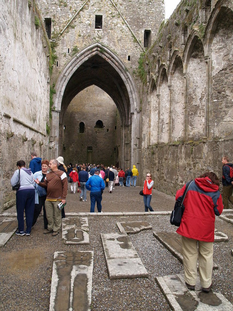 The choir and nave of the great cathedral at Cashel