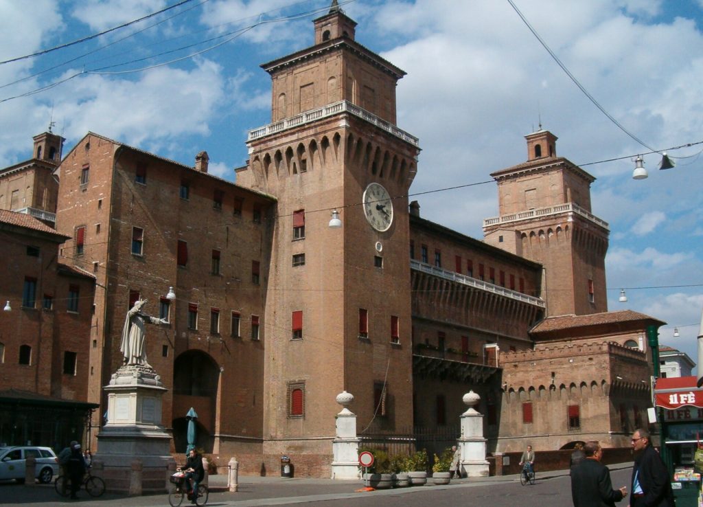 The Castello Estense, the moated castle of Ferrara