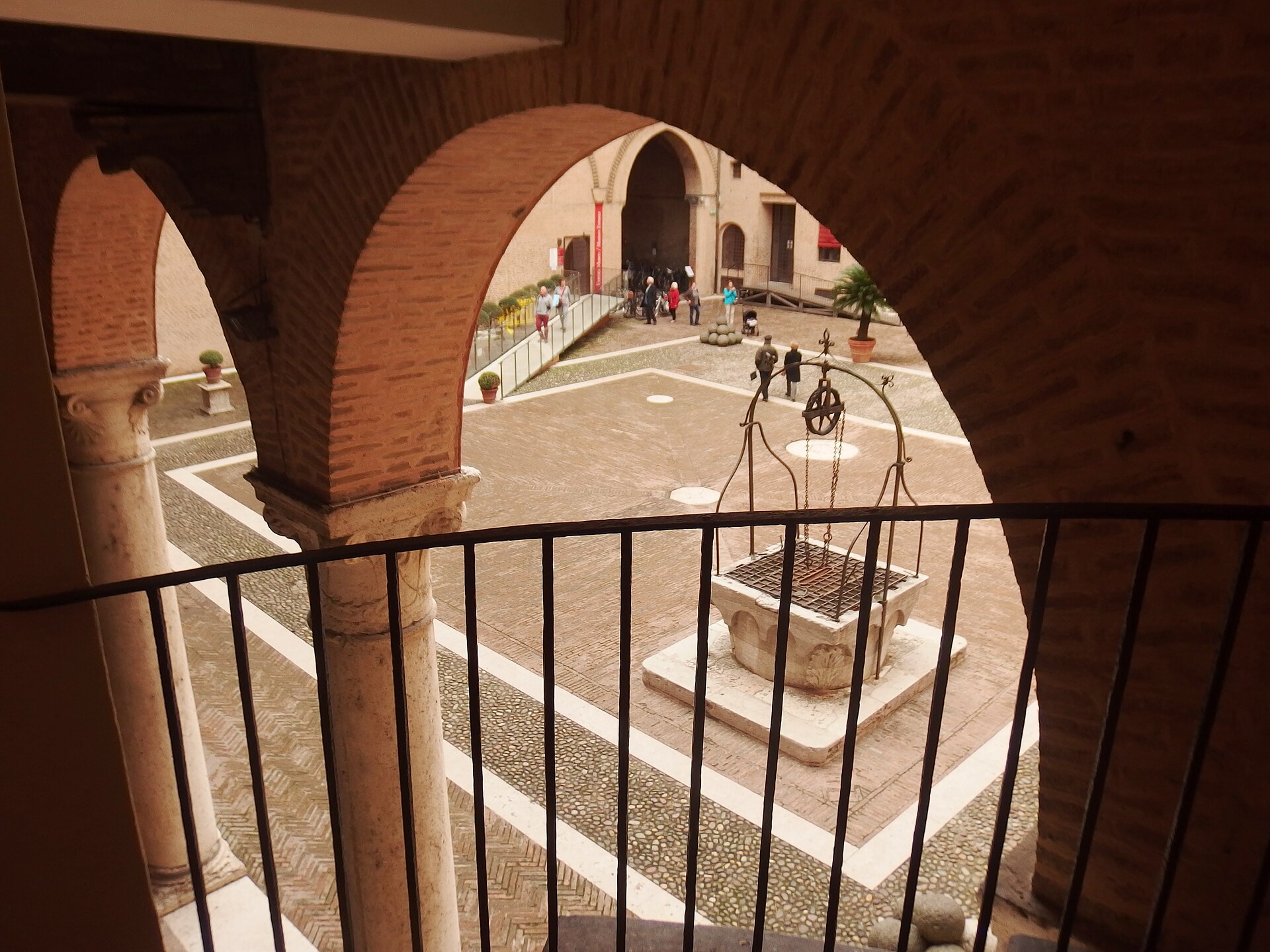 The arcaded courtyard, once the setting of one of Italy’s most cultured courts
