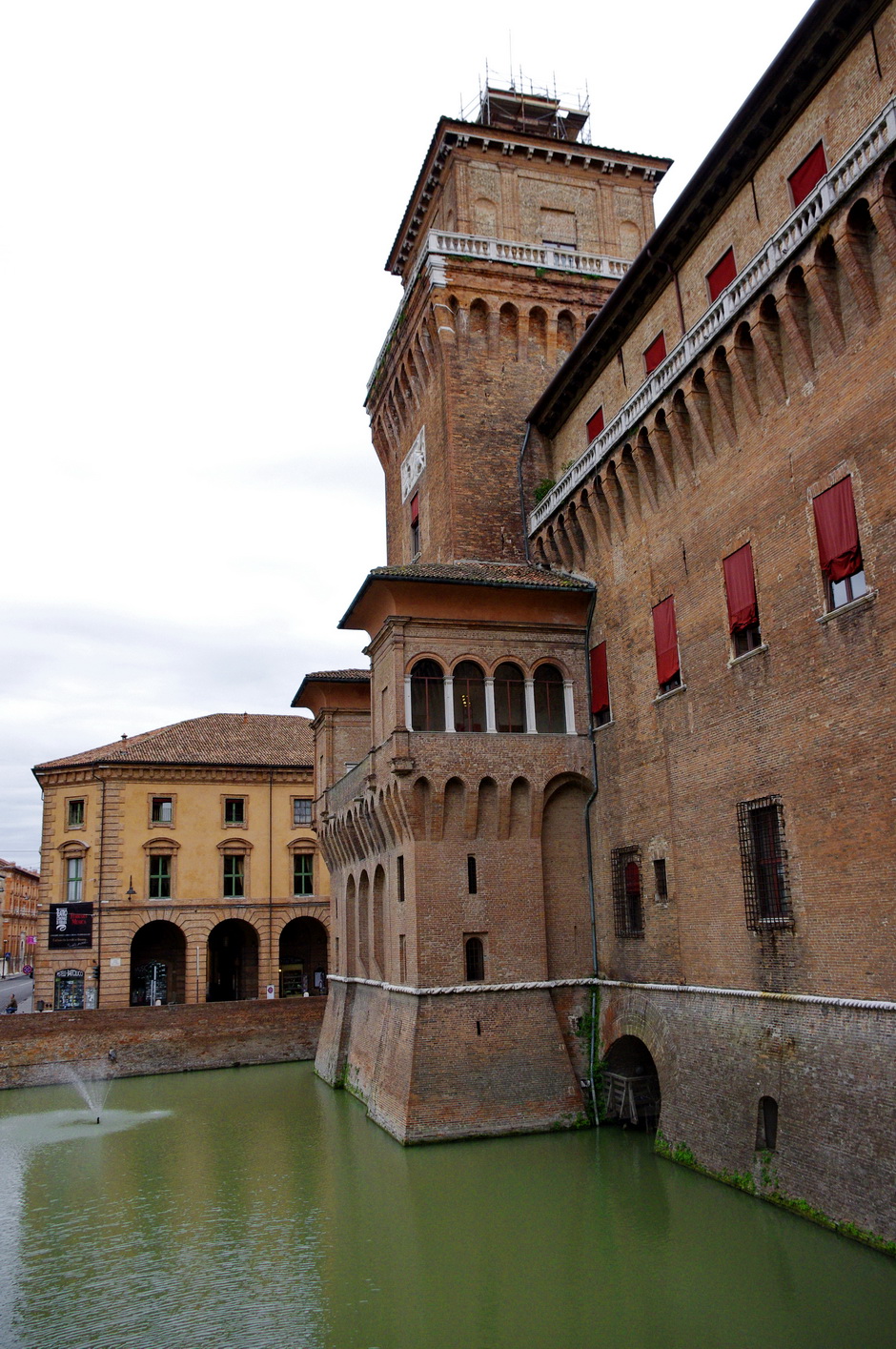 The moat beneath the tower, above dungeons that witnessed dark deeds