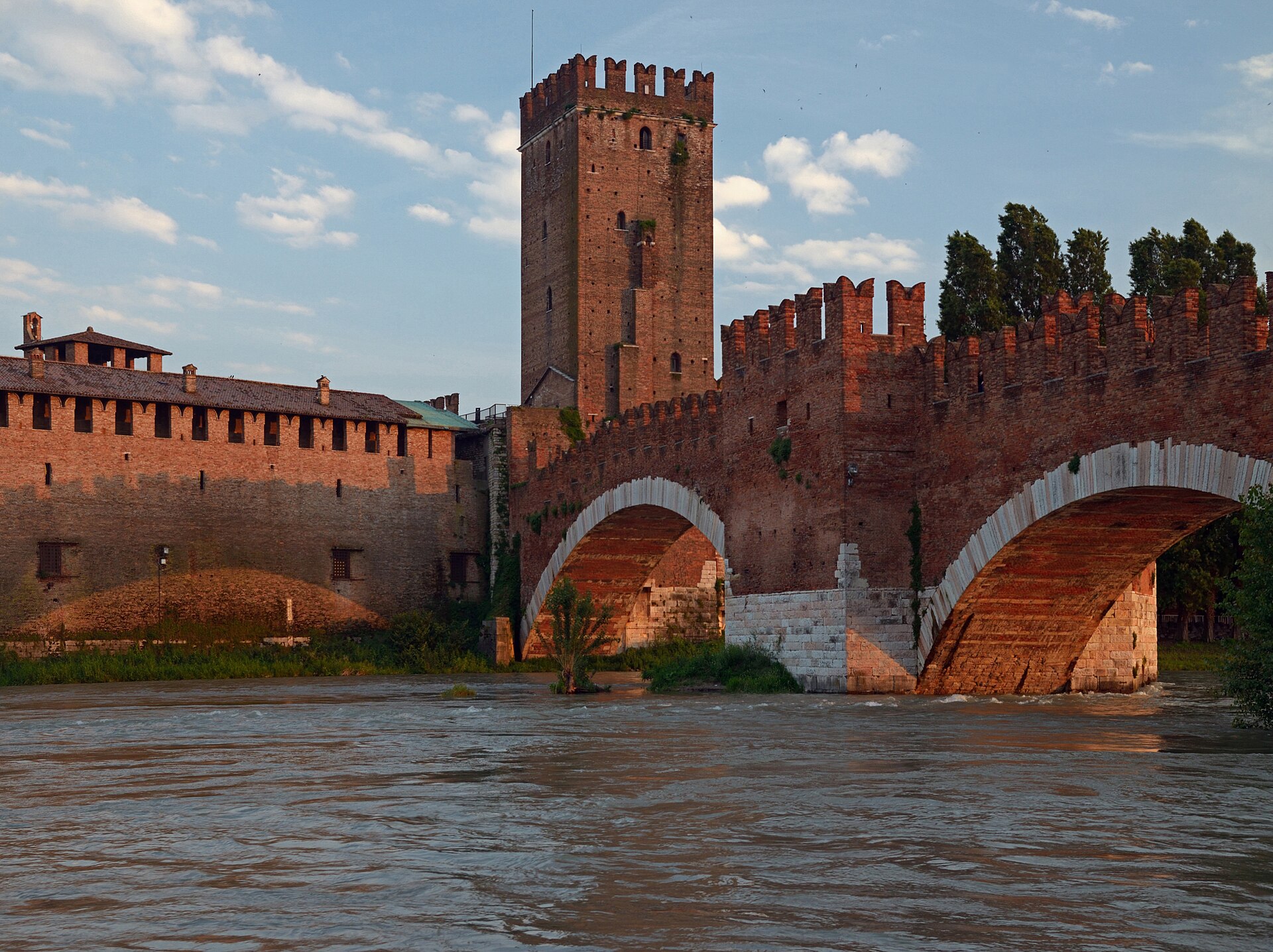 The bridge's brick and stone arches were an engineering marvel of their age.