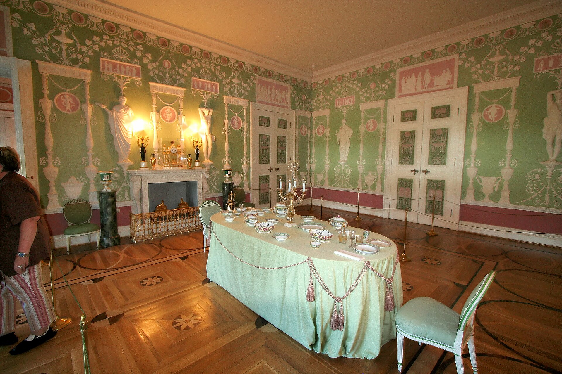 One of the cooler classical rooms commissioned by Catherine the Great, a contrast to Elizabeth's gold.