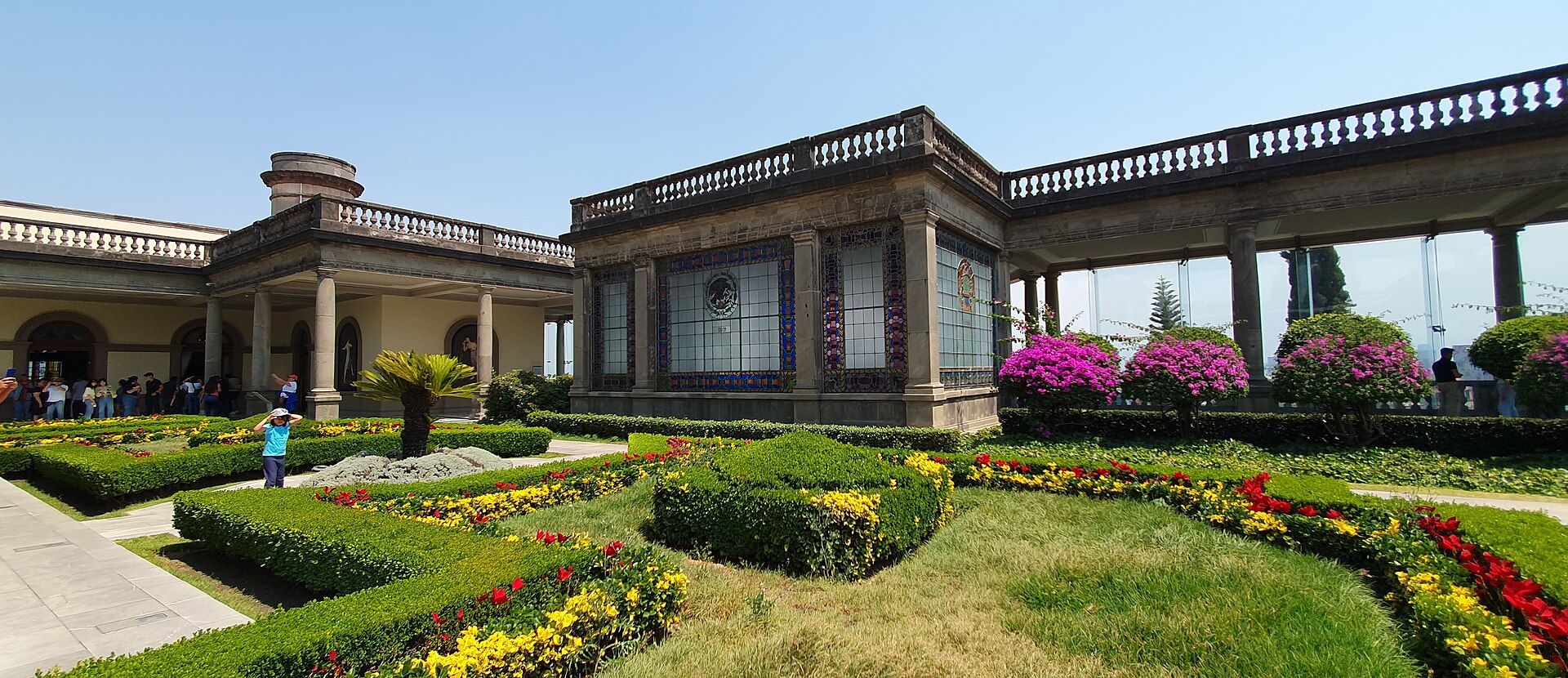 The rooftop garden of the alcazar, an elevated oasis high above the city.