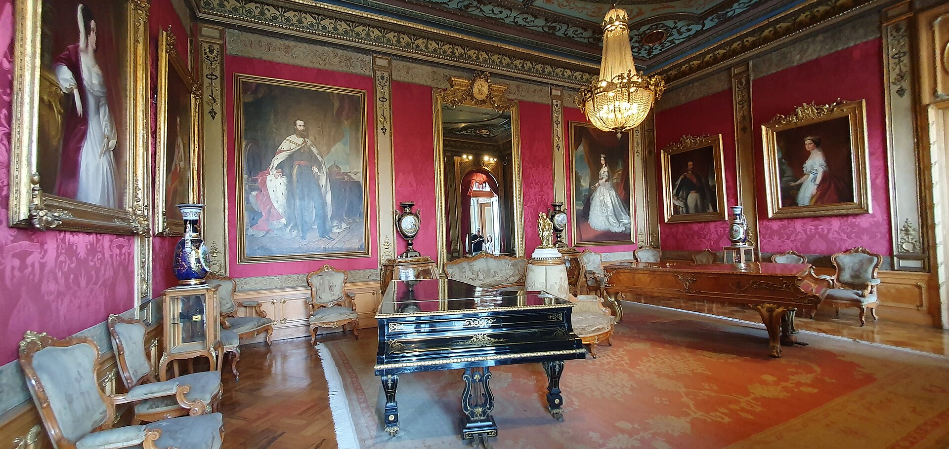 The Music Room of the castle, part of its sequence of elegant apartments.