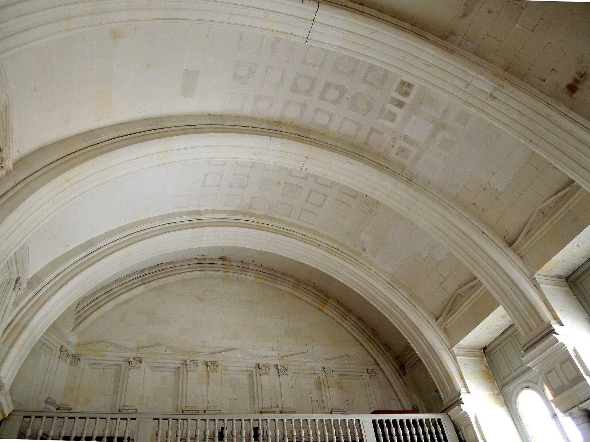 The vaulted ceiling of the chapel at Chambord