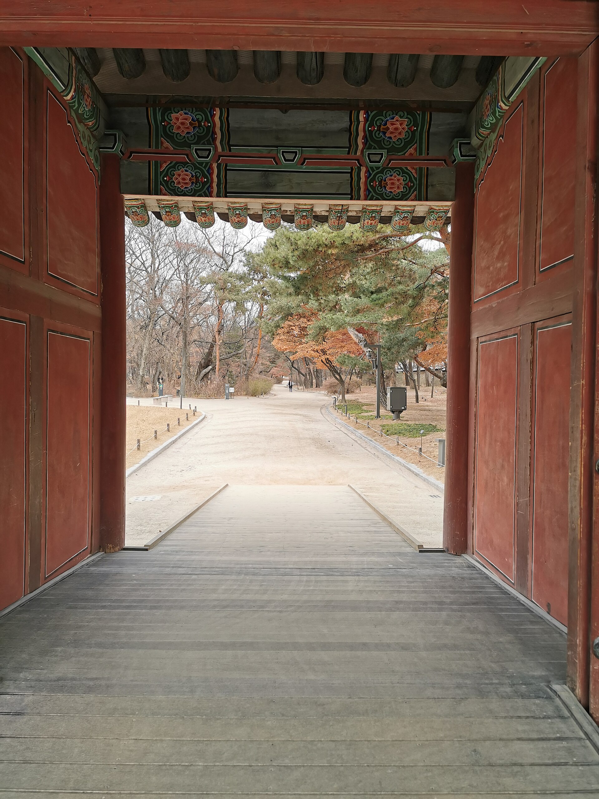 A winter view within the palace compound
