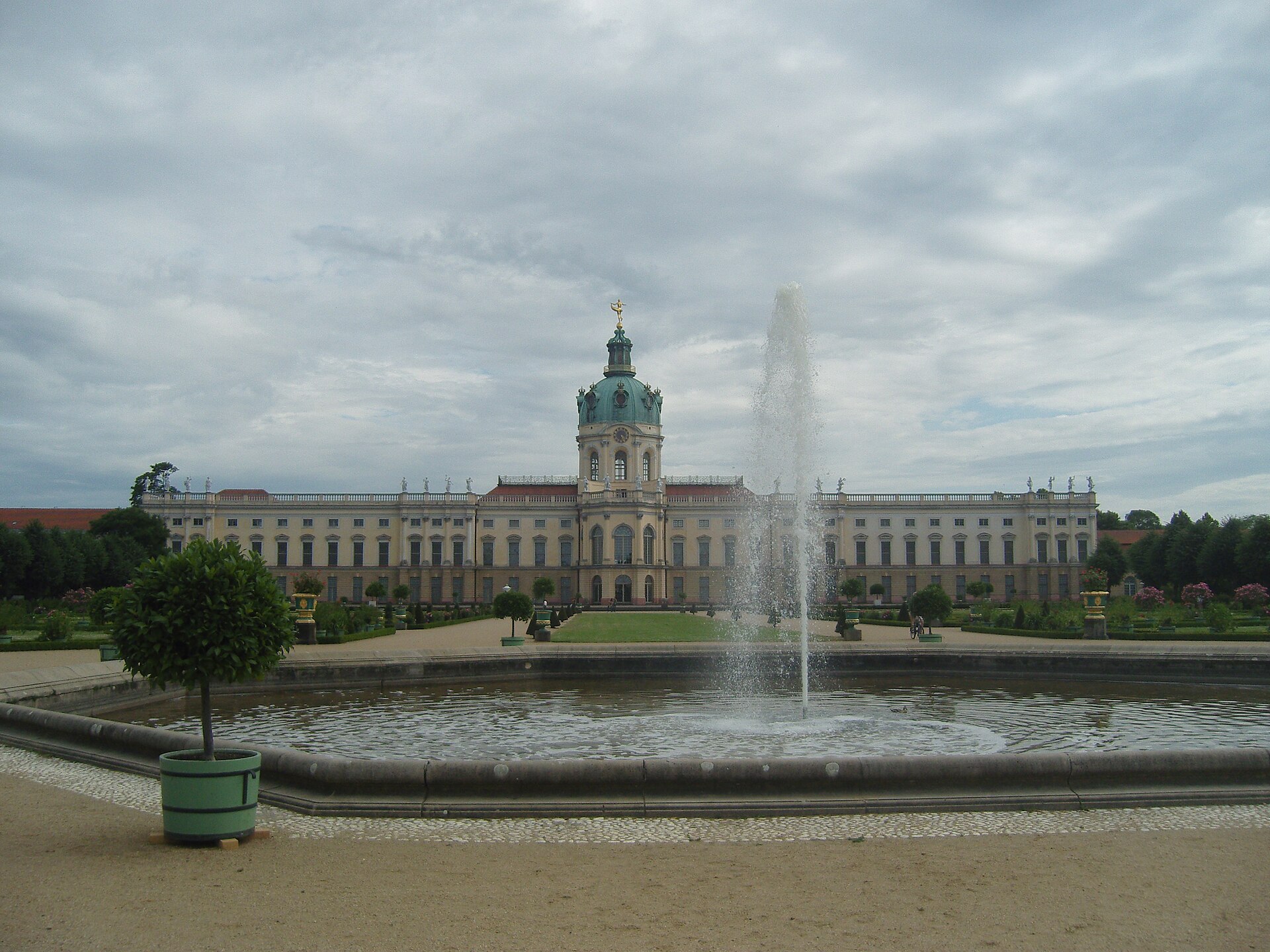 The garden front of Charlottenburg, seen across the palace grounds