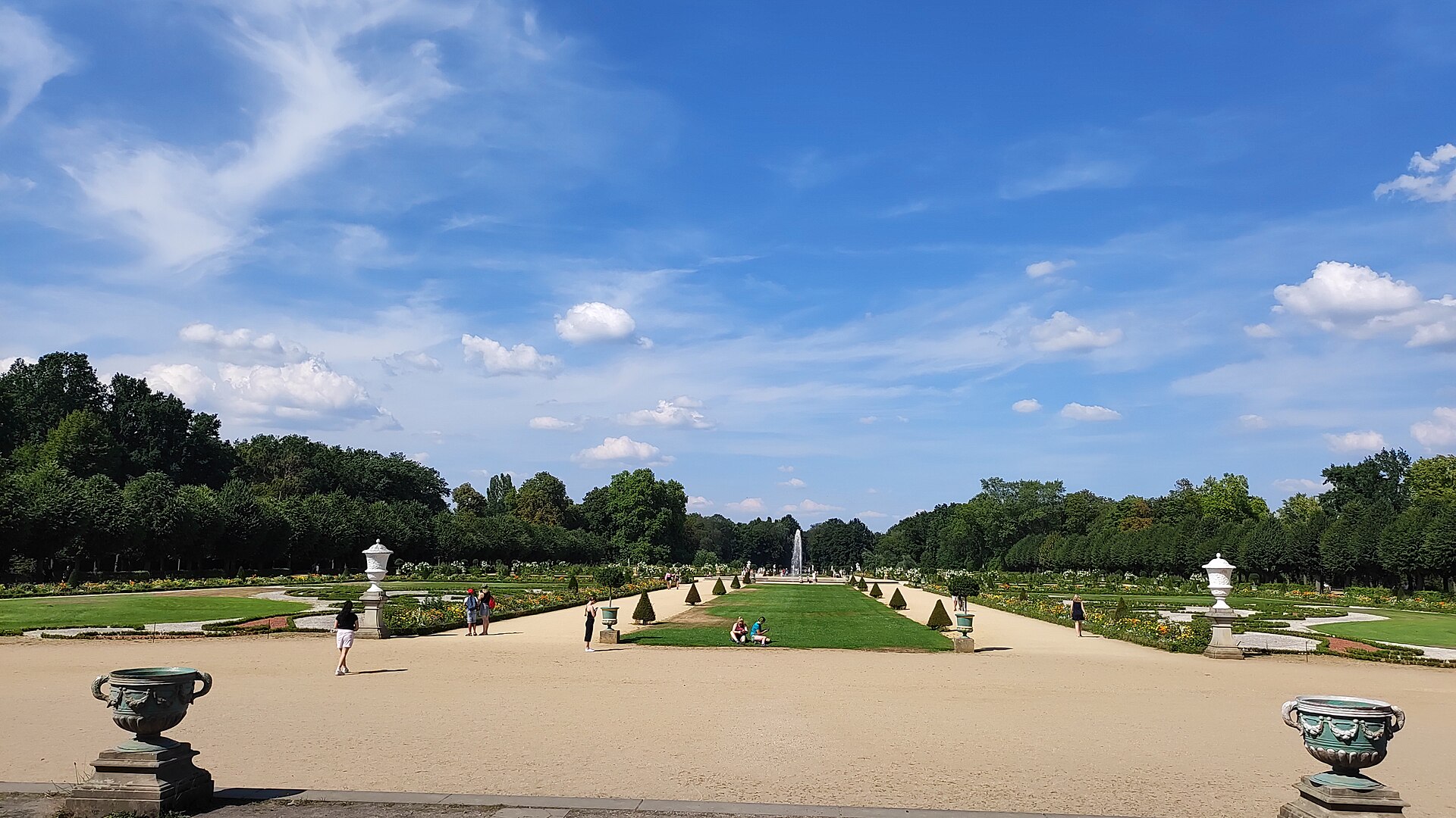 The gardens of Charlottenburg behind the palace