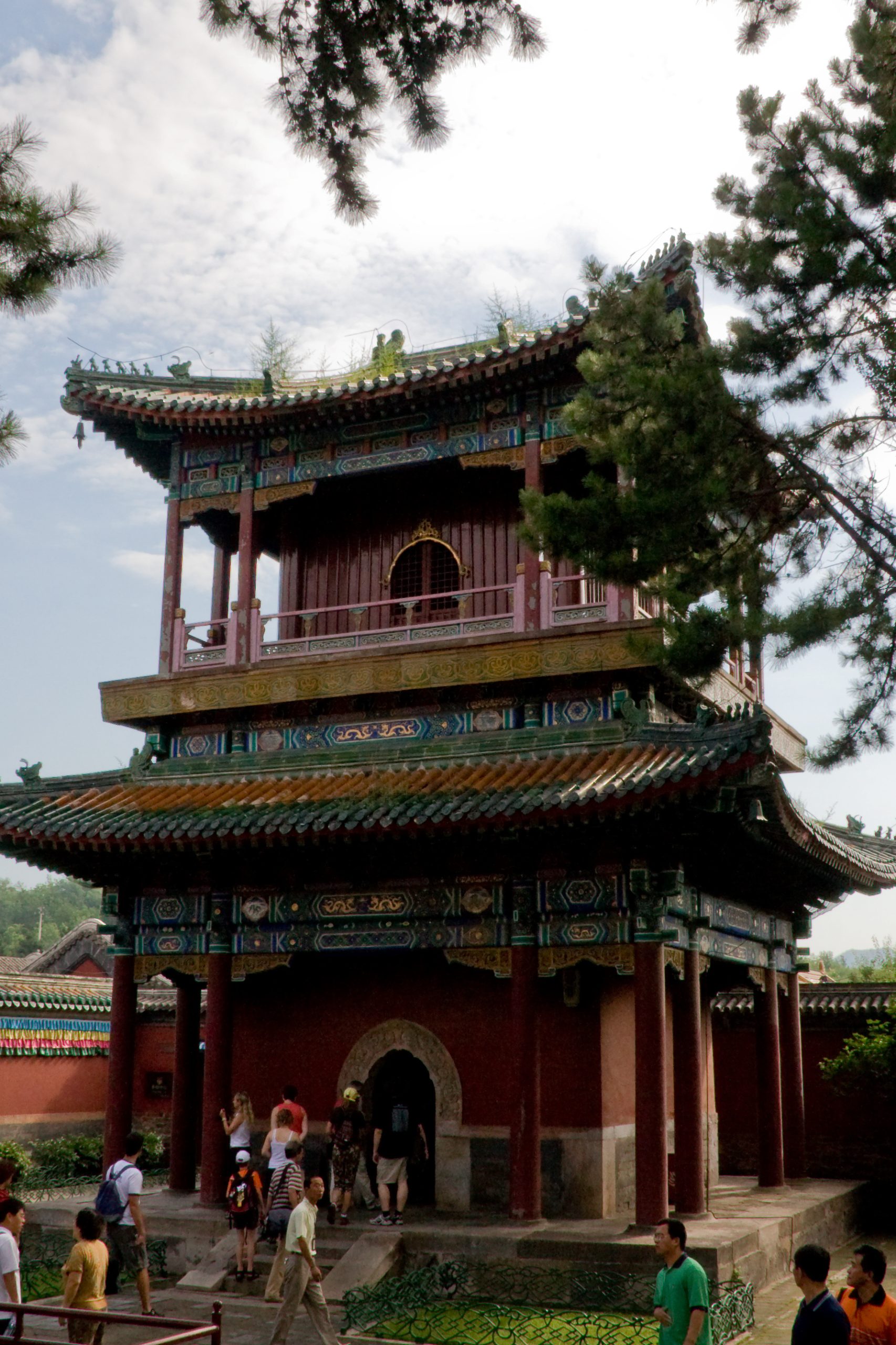 A temple and hillside near the resort