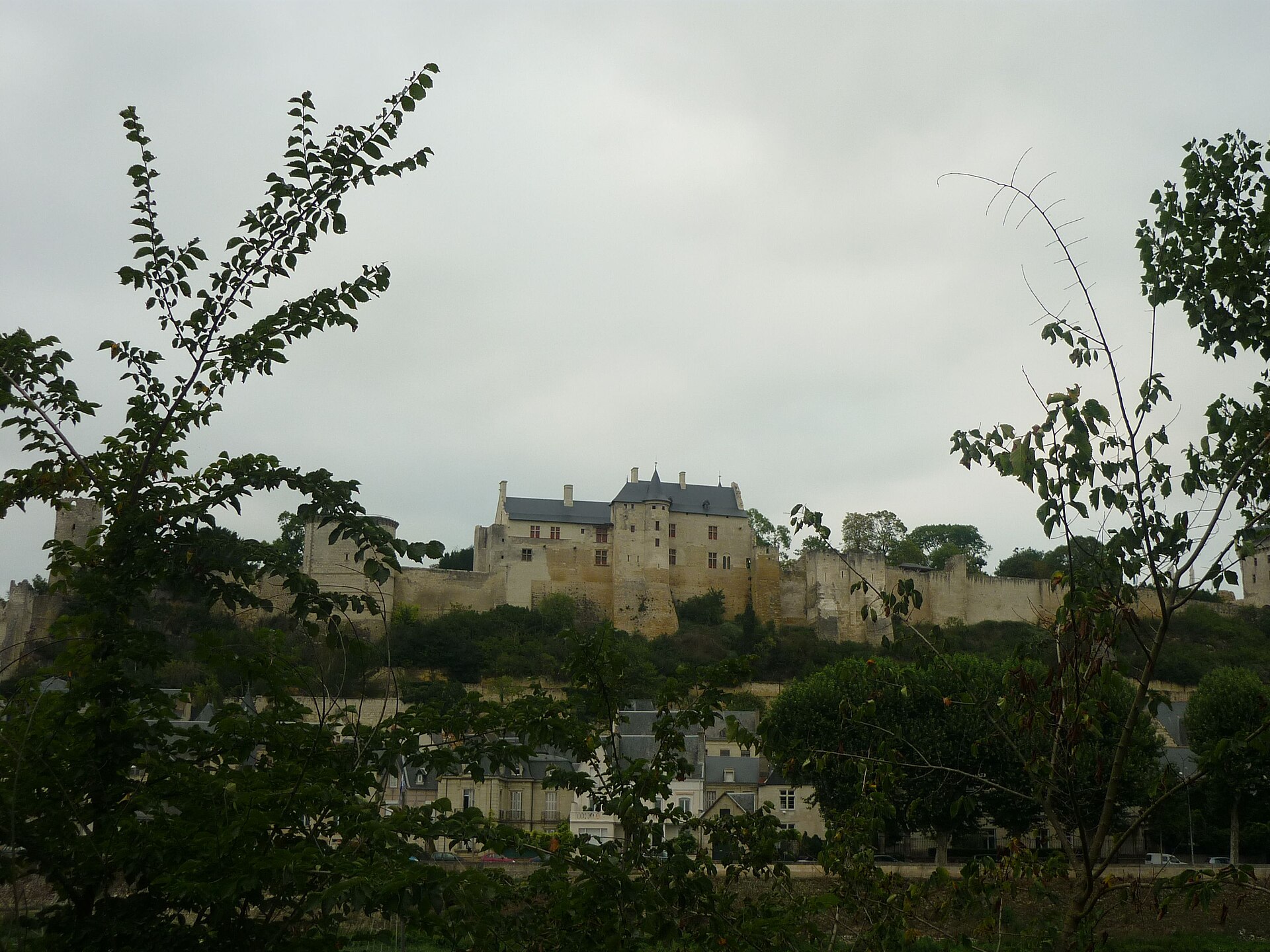 The Royal Fortress of Chinon on its limestone ridge