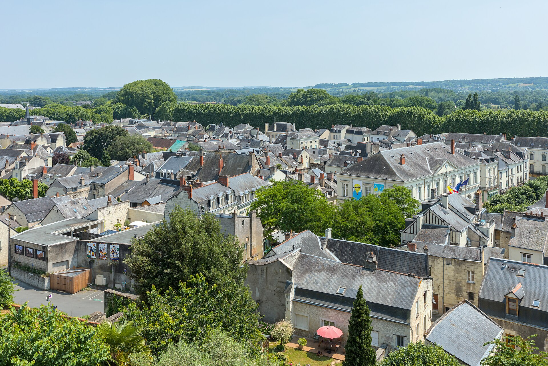 The view from the fortress out over the town and river
