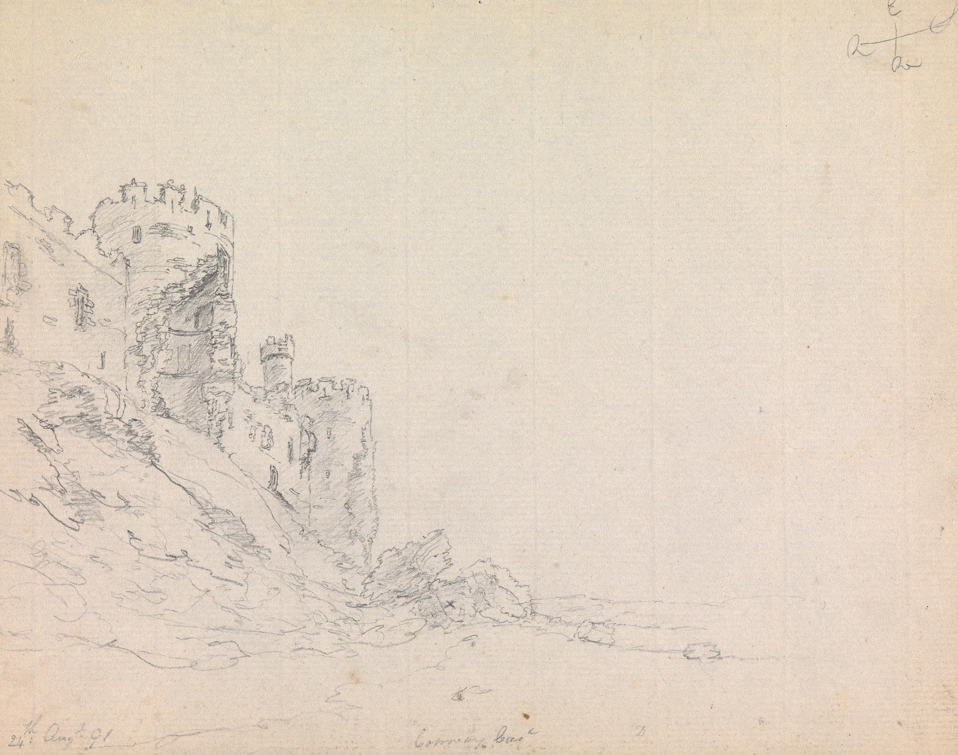 A view of Conwy Castle, long admired by painters for its dramatic setting
