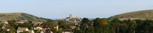 The castle commands the only gap through the Purbeck Hills, a position of real strategic value