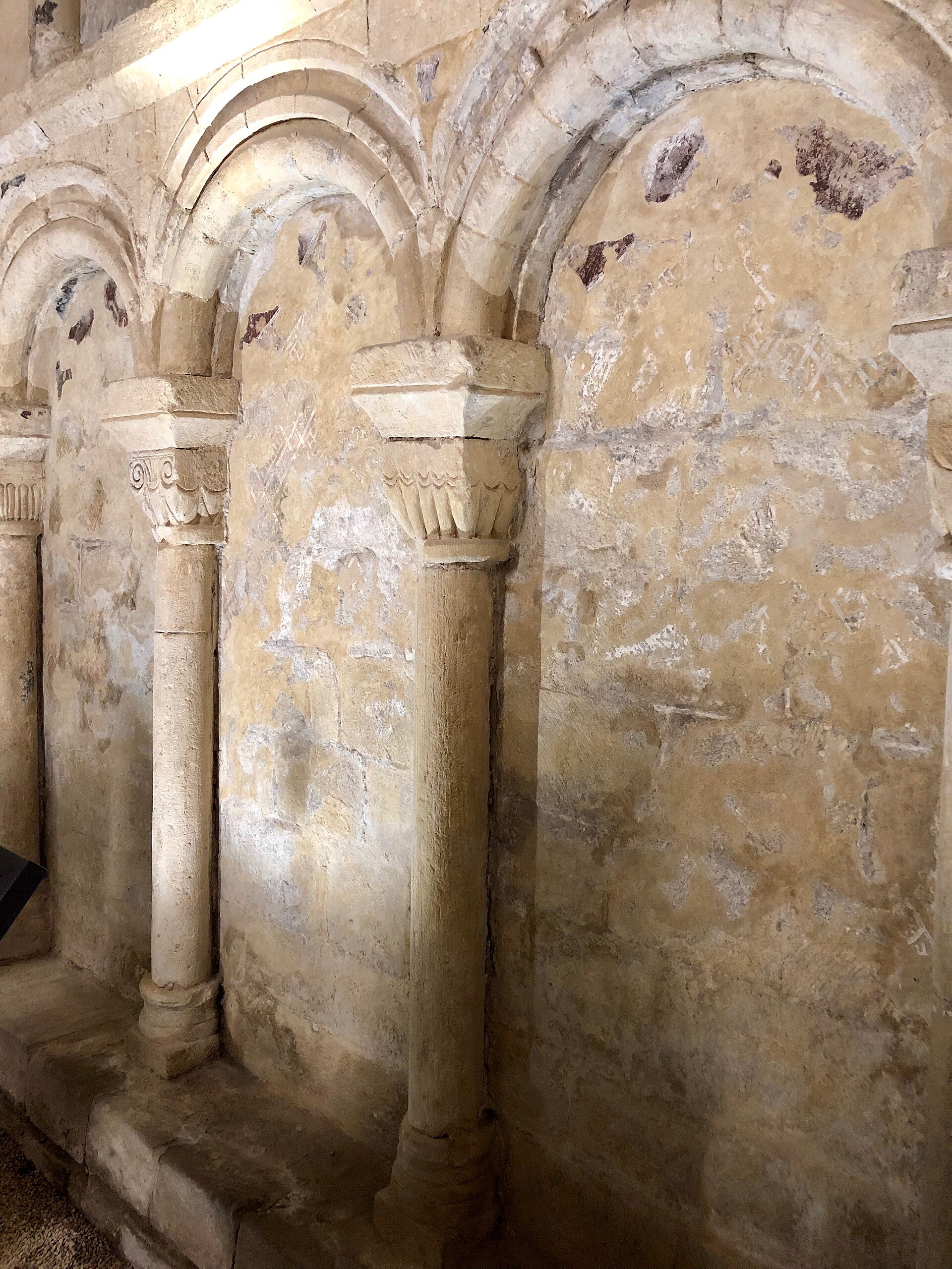 Carved stonework surviving on the Rock of Cashel