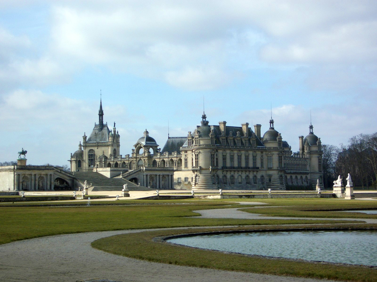 Ruined in the Revolution, Chantilly was magnificently rebuilt