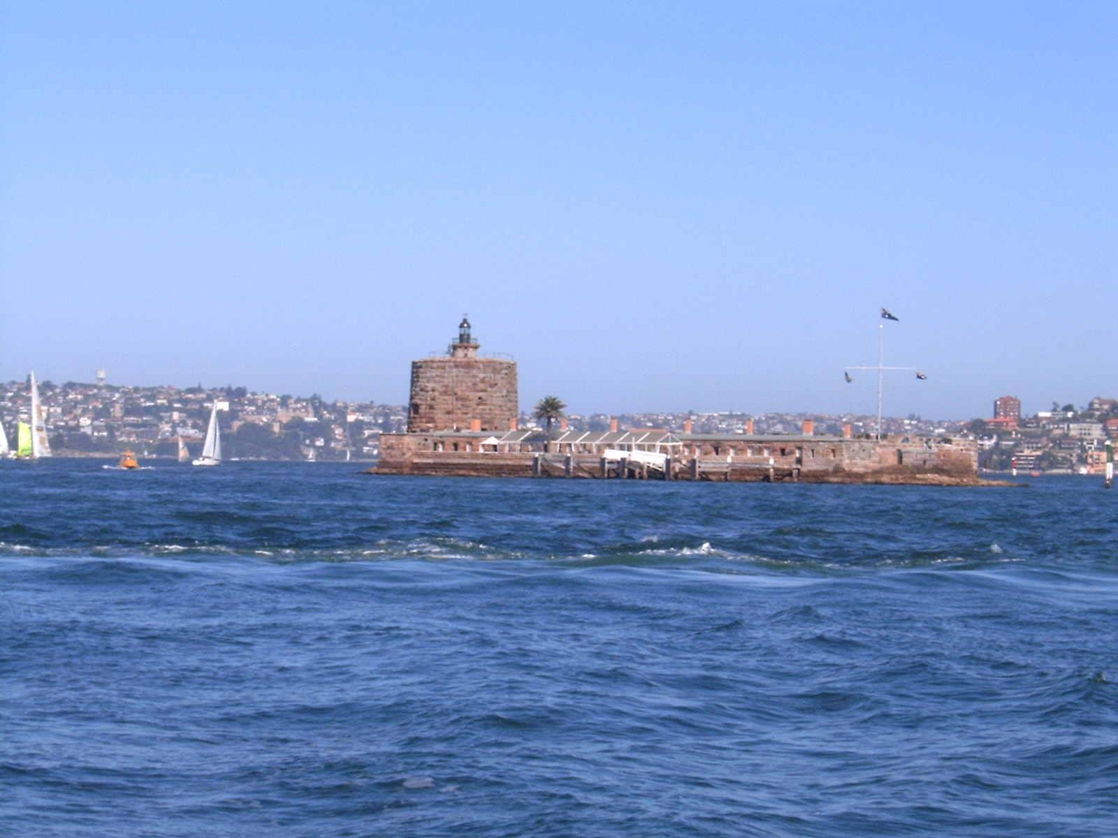 The view from the tower of Fort Denison