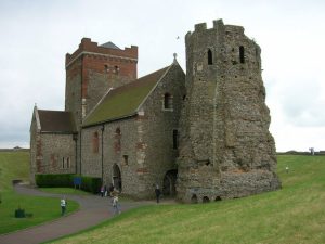 The Anglo-Saxon church of St Mary in Castro, sharing the hilltop with the Roman lighthouse