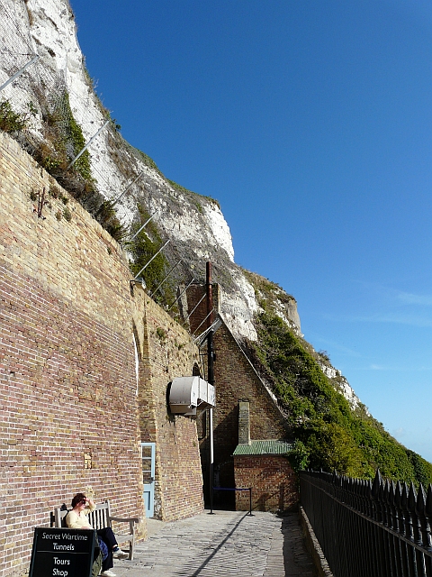 The entrance to Dover's secret wartime tunnels, dug deep into the chalk beneath the castle