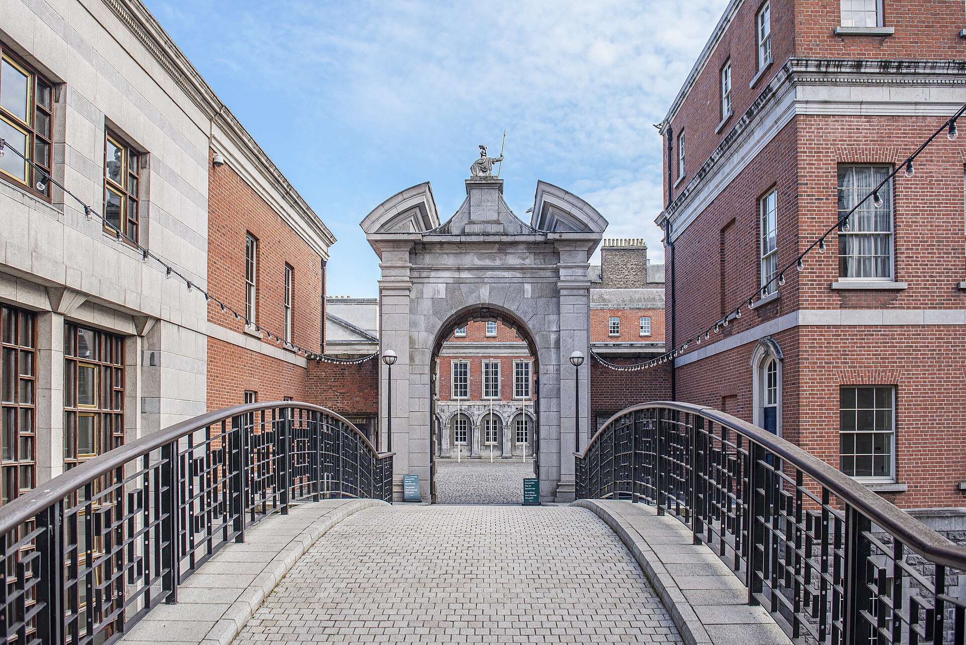 The gates of Dublin Castle, attacked at the start of the 1916 Rising