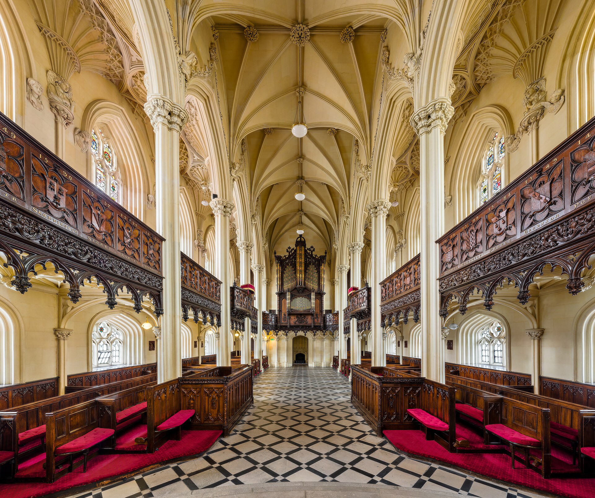 The Chapel Royal interior, a Gothic revival gem at Dublin Castle