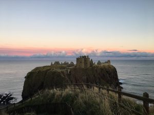 Dunnottar Castle on its sheer sea-girt rock, one of the most dramatically sited fortresses in Britain