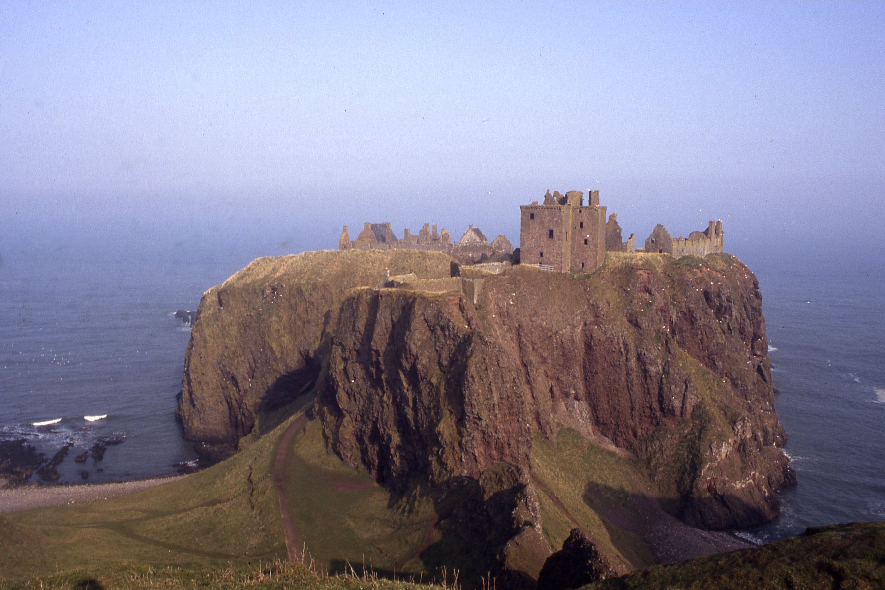 Dunnottar wreathed in the sea mist that often rolls in off the North Sea