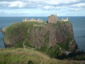 The ruined ranges of Dunnottar, once a great stronghold of the Earls Marischal