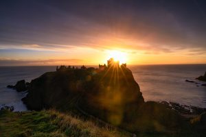 Dawn breaking over Dunnottar, one of the most photographed castles in Scotland