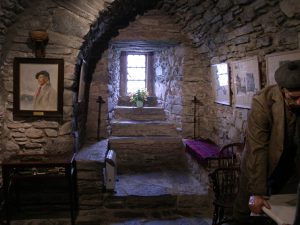 A furnished chamber within the castle, restored in the early twentieth century