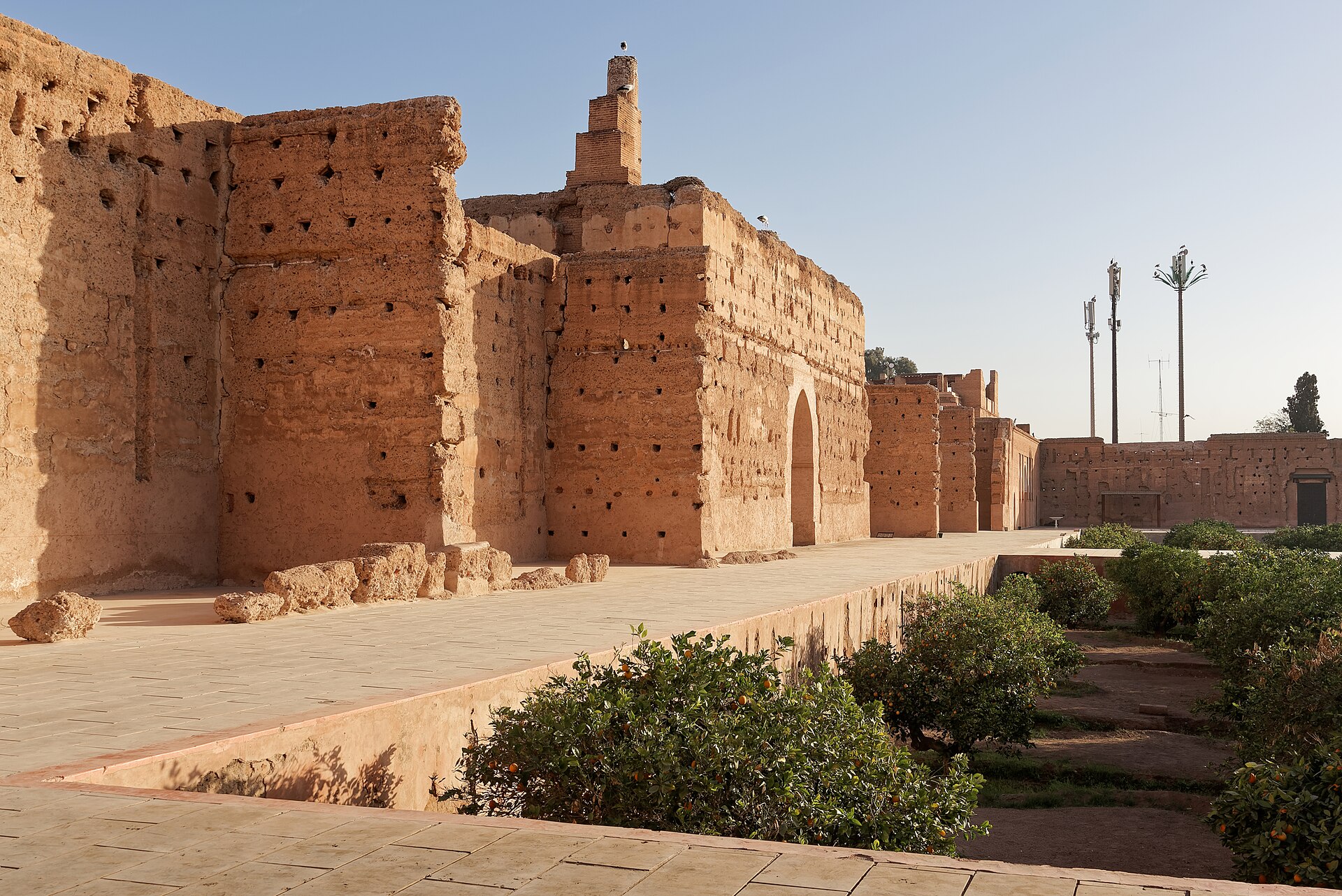 The earthen structures that survive of the palace