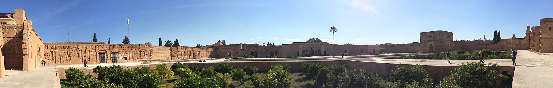 A panorama of the great courtyard of El Badi