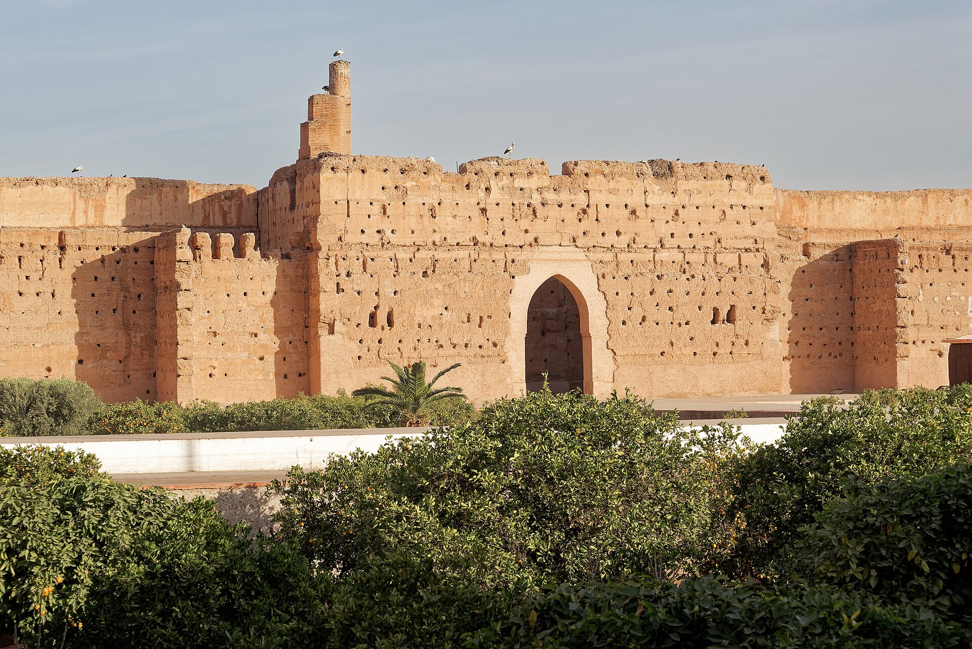 The great sunken courtyard of the palace