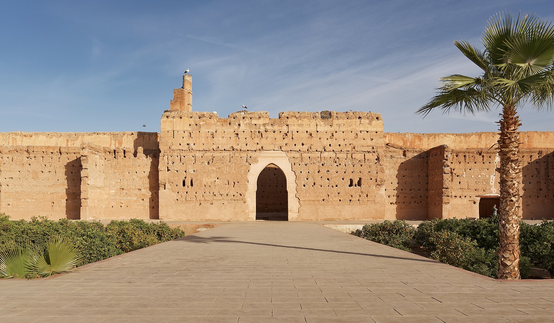 The bare walls of the pavilions and halls