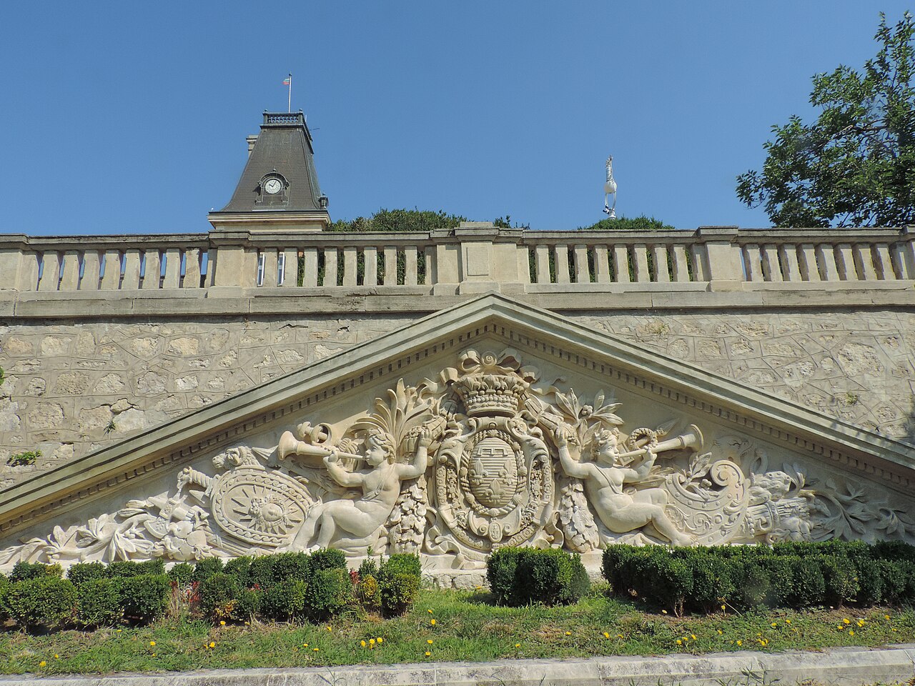 Ornamental features in the estate grounds.