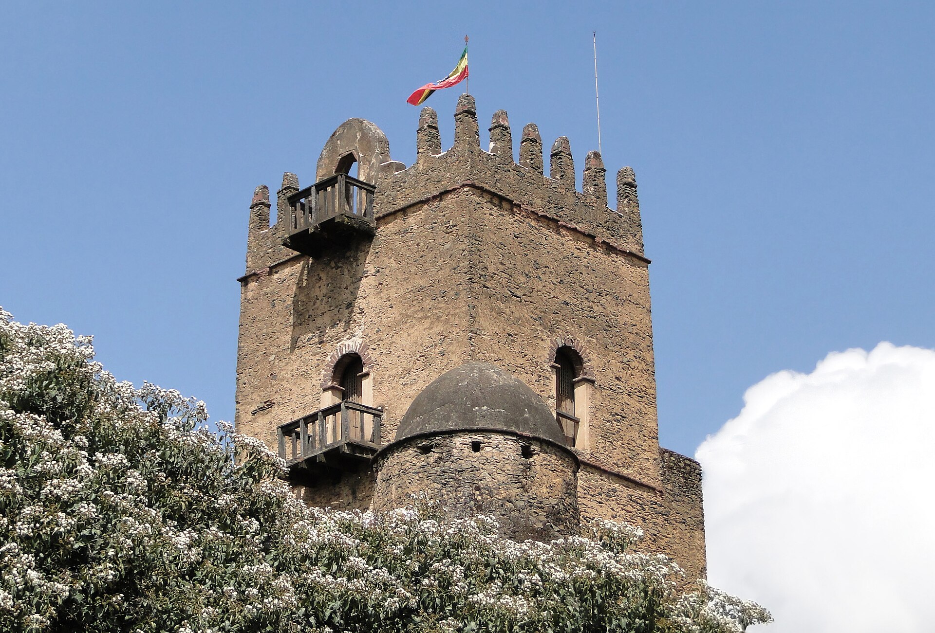 A stone palace within Fasil Ghebbi, part of the remarkable compound of the Gondarine emperors.