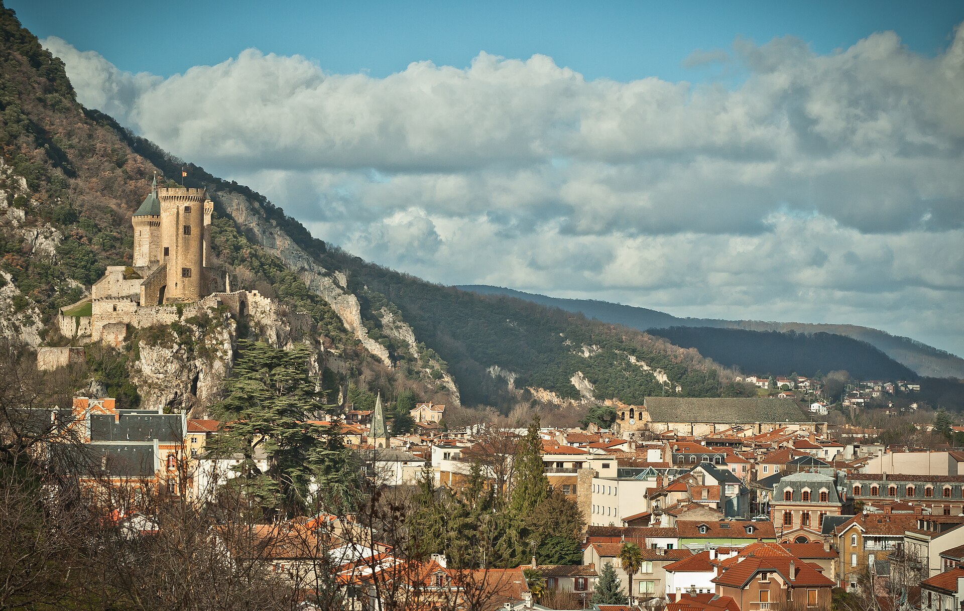 The castle above the town of Foix, seat of the counts