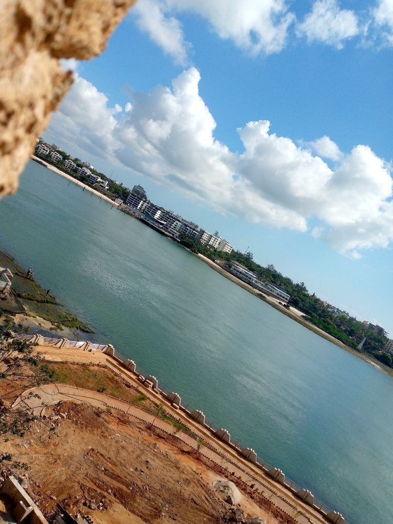 Visitors exploring the walls and museum of Fort Jesus today