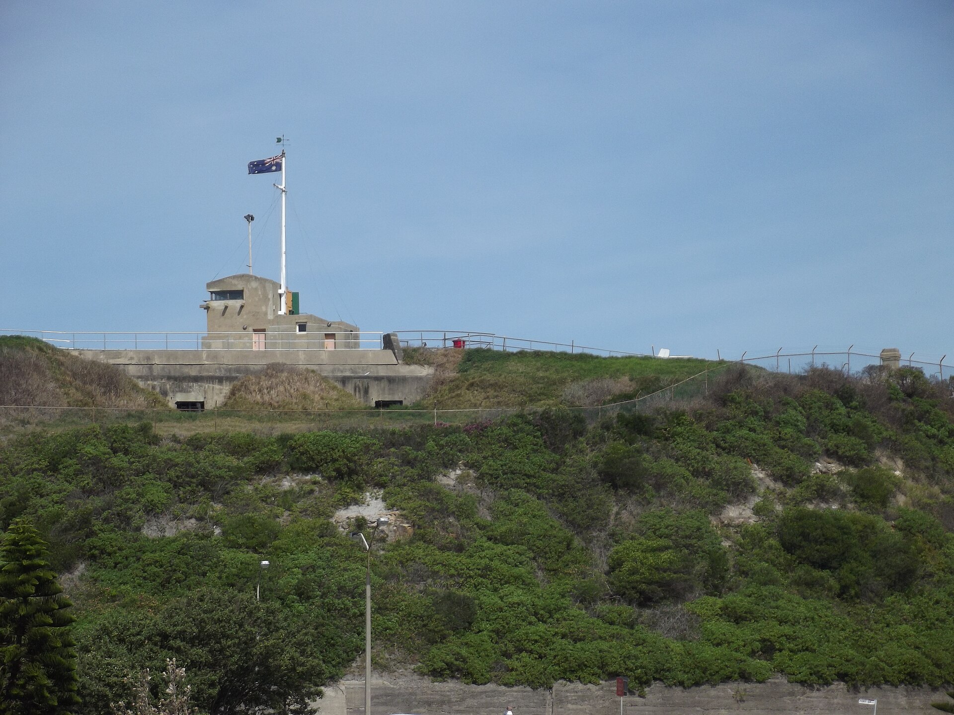 Fort Scratchley crowns Flagstaff Hill above the Hunter River mouth